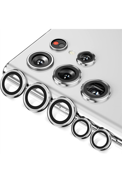 OSG "Gümüş" Renk Samsung S23 Ultra Uyumlu Tam Kaplayan Metal Çerçeve Premium ...