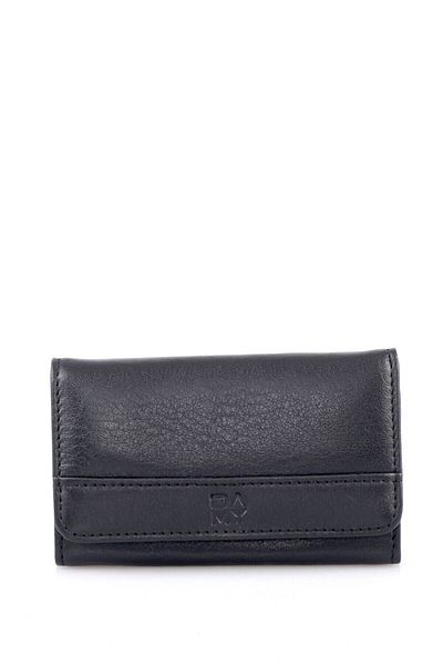 DAMY 703 Genuine Leather Keychain Black