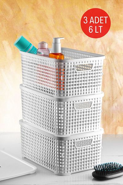 Nandy Home 6 λίτρα Κουτί αποθήκευσης πολλαπλών χρήσεων με 3 καλύμματα