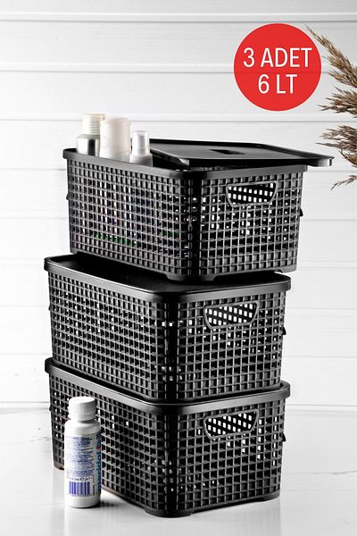 Nandy Home 6 λίτρα Κουτί αποθήκευσης πολλαπλών χρήσεων με 3 καλύμματα