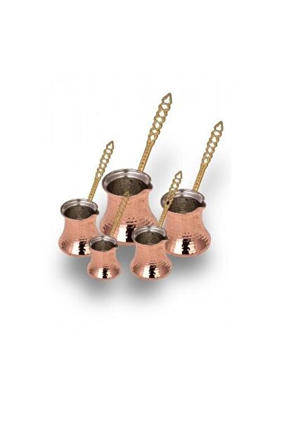 TURNA BAKIR طقم إبريق قهوة كيرفان كبير مكون من 5 قطع 2-3-4-5-6 بدون ماكينة رق...