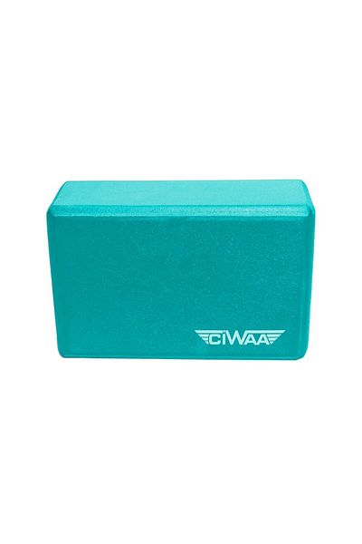 CIWAA Double Yoga Block - 2 Yoga Blocks - Eva Yoga Block Set Turquoise