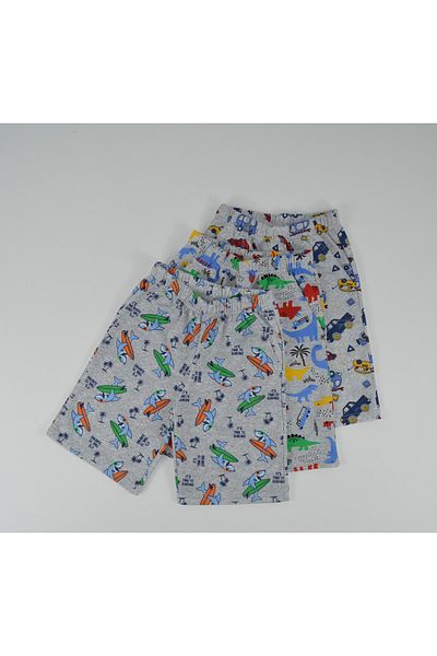 Kidiba Patterned 2-9 Years Old 3-Piece Capri