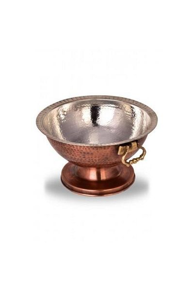 TURNA BAKIR Turna Copper Punch Presentation Bowl 32 Cm Hand Forged Oxide Turna2562-3