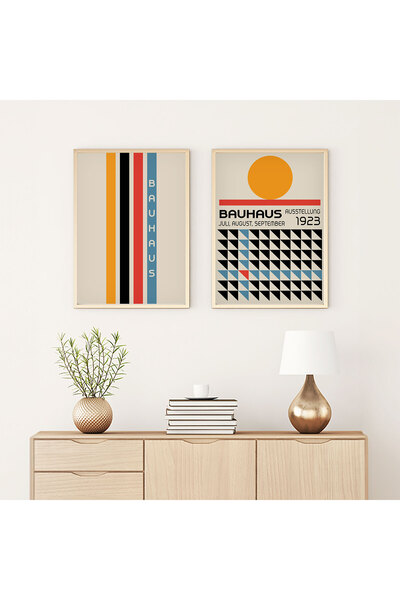 huhuli Ahşap Çerçeveli  2’li Modern Tablo huhu245