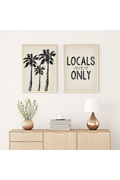huhuli Ahşap Çerçeveli  2’li Modern Tablo huhu237