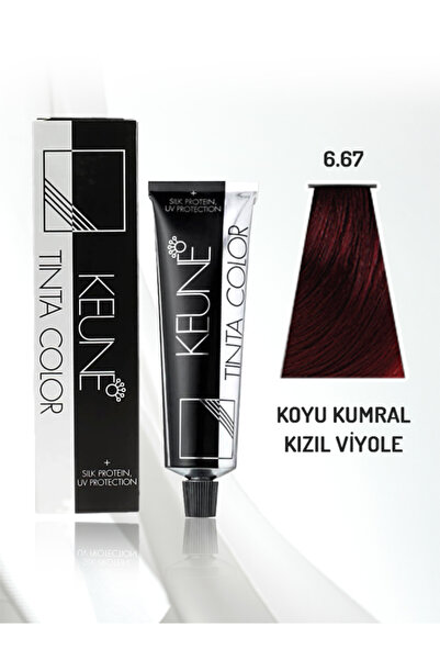 Keune Tinta Color Saç Boyası 60 ml No: 6.67 Koyu Kumral Kızıl Viyole- Oksidansız