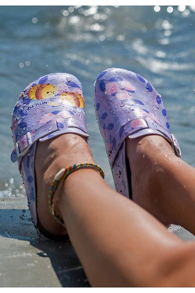 Dogo Women's Vegan Leather Purple Slippers - Just Wanna Bee With You Design