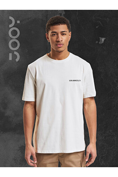 Jooy Company Λευκό μπλουζάκι με φαρδιά στάμπα Los Angeles