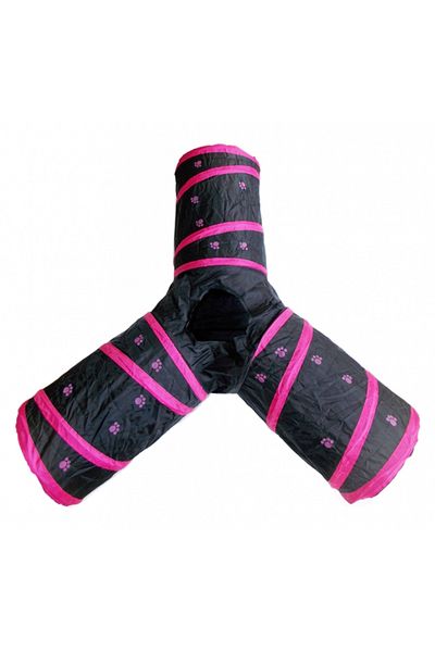 Eastland Cat Tunnel 3 Way Paw Pattern 25 cm diameter 35 cm Length 3 Inputs