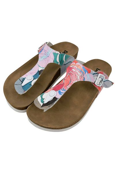 Dogo Women's Vegan Leather Multicolored Slippers - Hello Design
