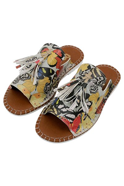 Dogo Women's Vegan Leather Multicolored Slippers - Grace Comes In Many Colors Design