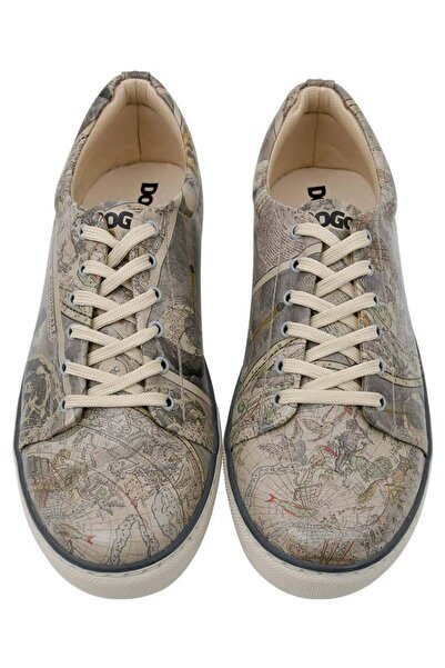 Dogo Ανδρικά Vegan Δερμάτινα Πολύχρωμα Αθλητικά Παπούτσια - Σχέδιο Αστρονομικού Χάρτη