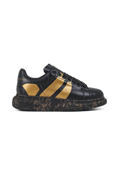 George Phoenix OLD LONDON Μαύρο χρυσό μοτίβο με λεπτομέρεια σόλα Unisex αθλητ...