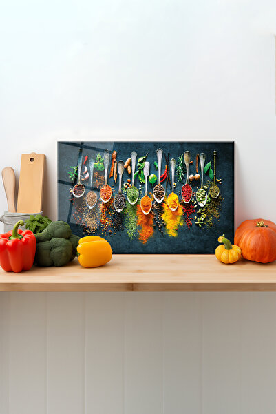 Rosyvien لوح تقطيع زجاجي للتوابل والملعقة، بأرجل سيليكون، وطاولة تقطيع للعرض، مقسى ومقشر