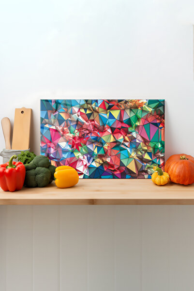 Rosyvien Colorful Board with Geometric Pattern - Silicone Leg, Presentation C...