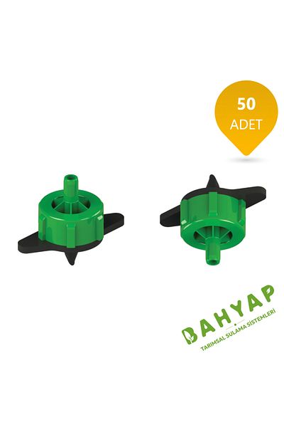Bahyap Drip Irrigation Dripper Pressure Adjustable Dripper 4 Lt/h - 50 Pieces
