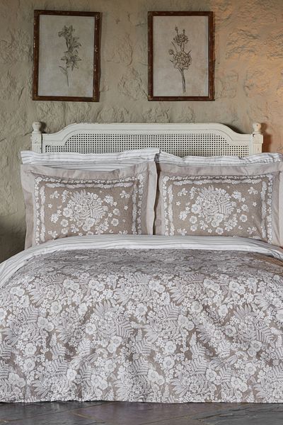 Karaca Home Σετ Παπλωματοθήκη Harmonie Beige Μονό 100% Βαμβάκι