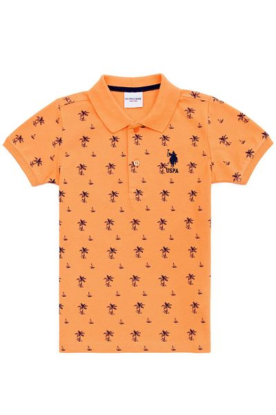U.S. Polo Assn. Tricou polo - Portocaliu - Strâns