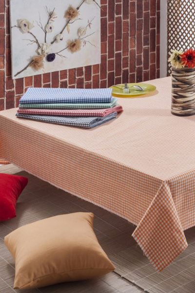 Çekmece Klasik Kareli Dokuma Sofra Bezi - Piknik Örtüsü 170*170