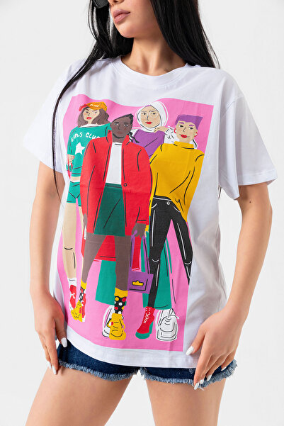 Benedetto Γυναικείο μπλουζάκι με στάμπα με λαιμόκοψη