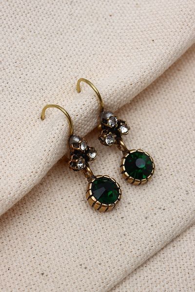 Süspüs Accessories Authentic Earrings - Round Stone Detailed