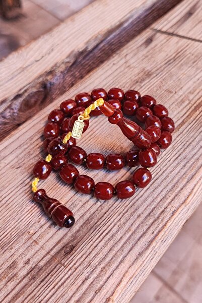 Vip Kehribar 9x10 mm Vişne Rengi Çubuk Sıkma Kehribar Tesbih | Ebu Sırr Usta ...