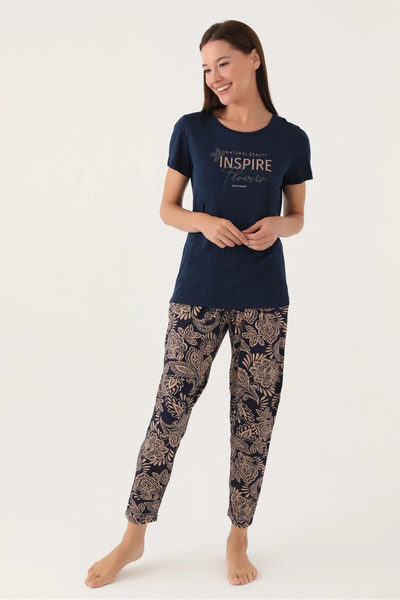 Pierre Cardin Yeni Sezon Kısa Kollu Kadın Pijama Takımı