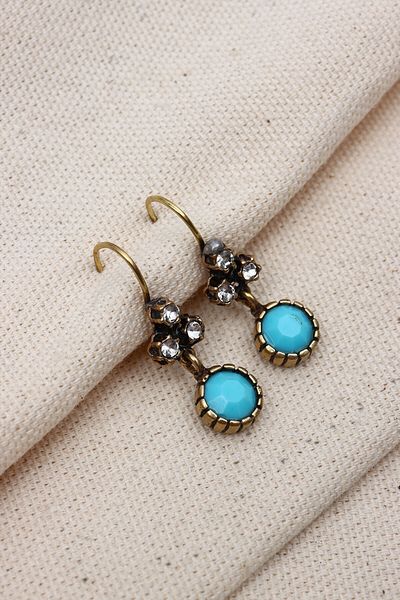 Süspüs Accessories Authentic Earrings - Round Stone Detailed