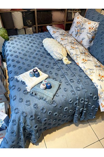 Zeren Home غطاء لحاف مزدوج، ملاءة مطاطية، غطاء وسادة، طقم بيكيه 7 قطع