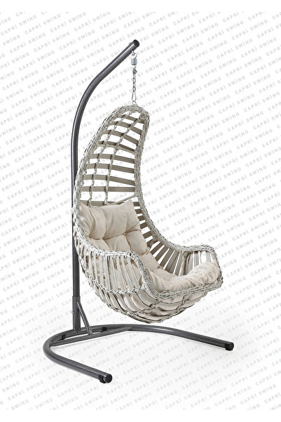 Çavdar Group Didim Rattan Tek Kişilik Salıncak Bahçe Balkon Teras Salıncağı