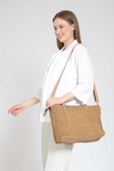 Street Bag Vintage Canvas Waterproof Shoulder Bag with Extra Strap