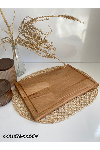 GOLDENWOODEN Φυσικό ξύλινο πιάτο παρουσίασης Εσωτερικό κοίλο ξύλινο πιάτο παρ...