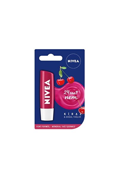 NIVEA Lip Stick 4,8 gr Fruity Shine Kiraz Dudak Kremi 4'lü