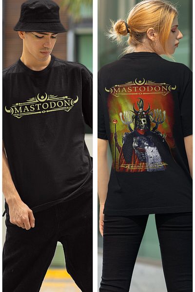 Fuddy Moda Μπλουζάκι με στάμπα Mastodon Back, Unisex T-shirt με θέμα Rock Metal
