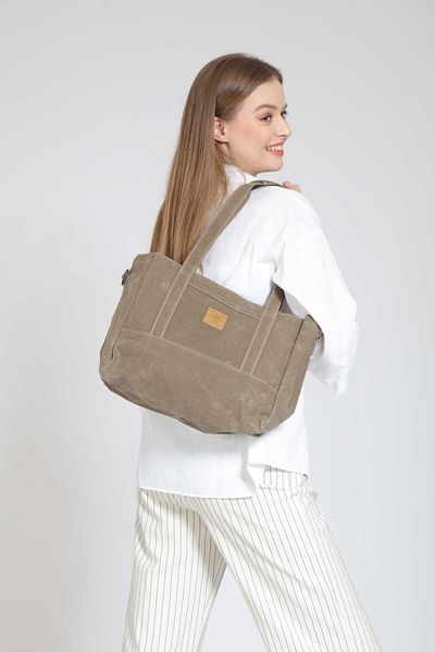 Street Bag Geantă de umăr impermeabilă din pânză vintage cu curea suplimentară