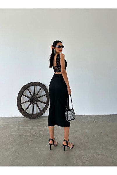 Fiori Luxury Quality Ottoman Fabric High Waisted Gathered Midi Skirt