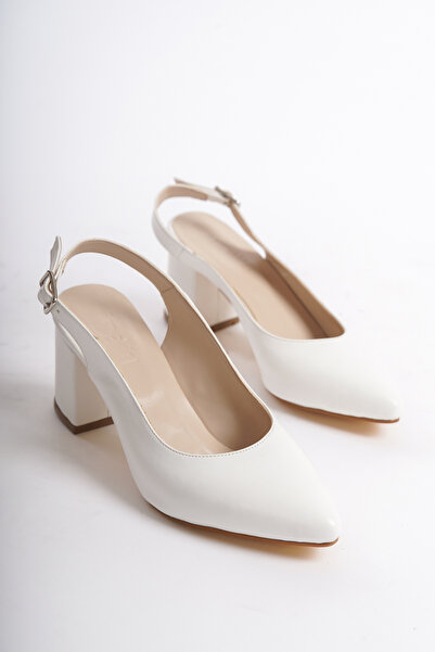 İDOL SHOES KADIN VEGAN DERİ ARKASI AÇIK TOPUKLU AYAKKABI