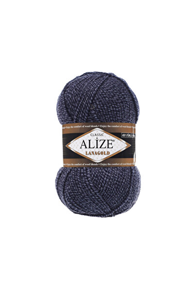 Alize Lanagold 901 Синій ручний в'язальний пряжа 100 г.