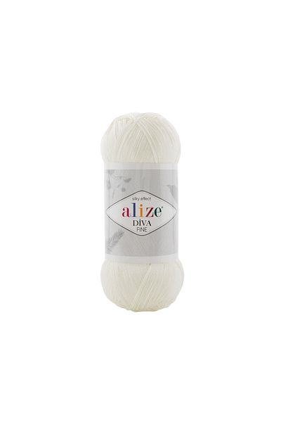 Alize Diva Fine 450 100 Gr Pearl Hand Knitting Yarn
