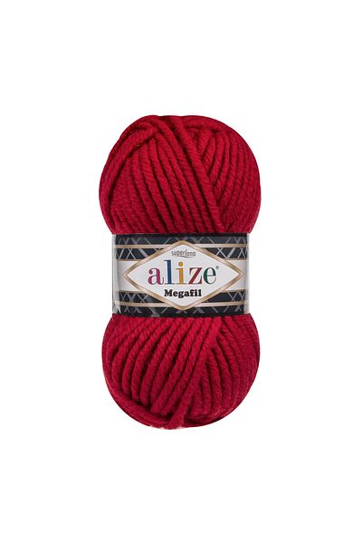 Alize Superlana Megafil 56 Red Knitting Thread - 100 Gr.