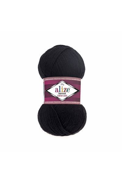Alize 5 τεμάχια Alize Superwash Comfort 60 Μαύρο