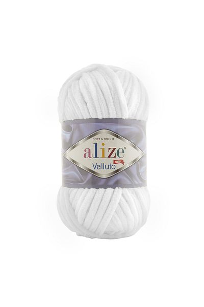 Alize 5 Pieces Alize Velluto 55 White