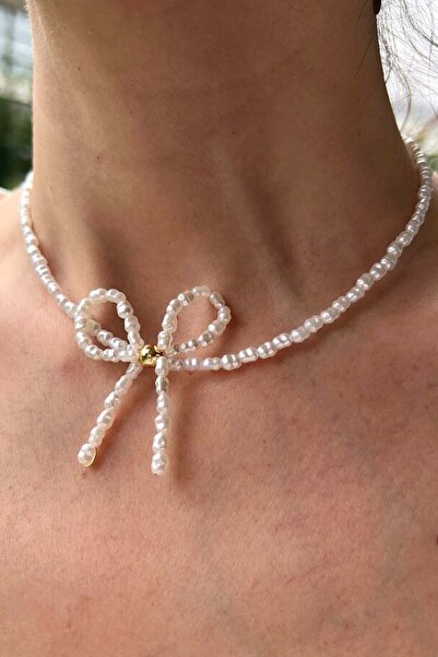 AMORE.İST STORE İnci Fiyonk Kolye