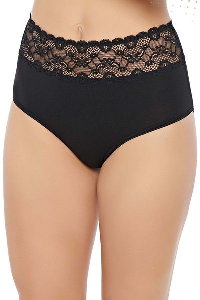Belinay 3017 Model - Black Lace Bato Panties, Size L