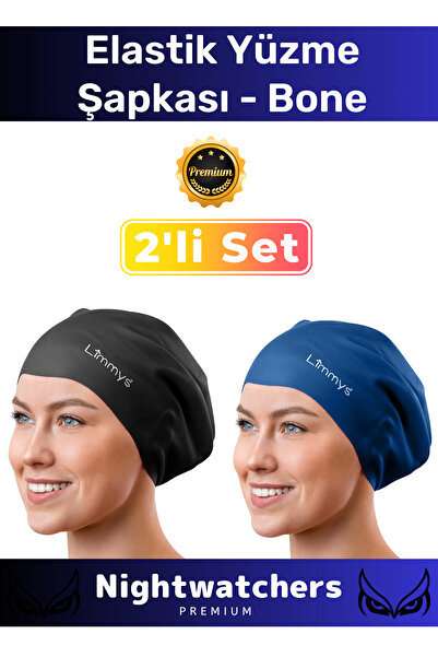 Nightwatchers Deluxe vodootporna, nepropusna, šarena silikonska kapa za pliva...