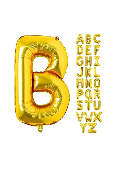 PARTİ AŞKI Parti Aşkı Gold Renk Harf Folyo Doğum Günü Balonu 80 Cm & 32 Inç