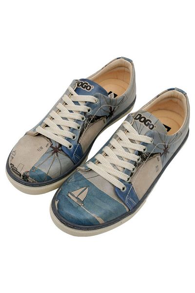 Dogo Pantofi de damă din piele vegană albastră - Meet Me Halfway Design