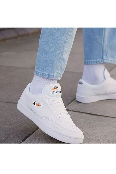 Nike Court Vintage Prm Leather Γνήσιο δέρμα Λευκό Casual Unisex Αθλητικά Παπούτσια