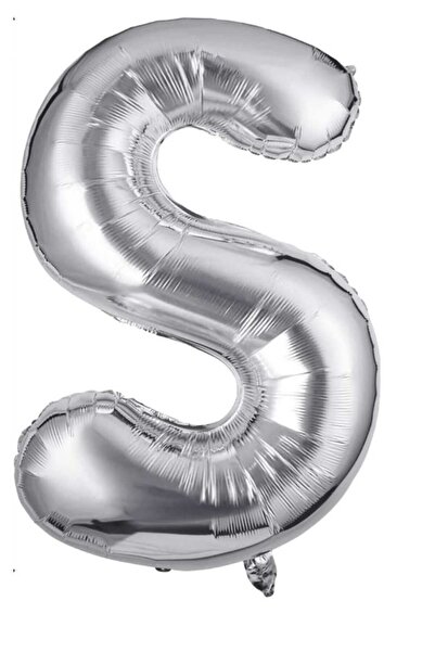 PARTİ AŞKI Parti Aşkı Gümüş Renk Harf Folyo Doğum Günü Balonu 80 cm & 32 İnç